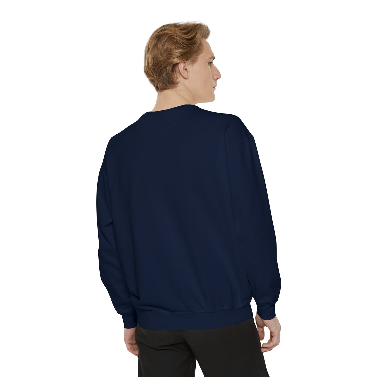 Fashion From London Garment-Dyed Men's Sweatshirt - Navy